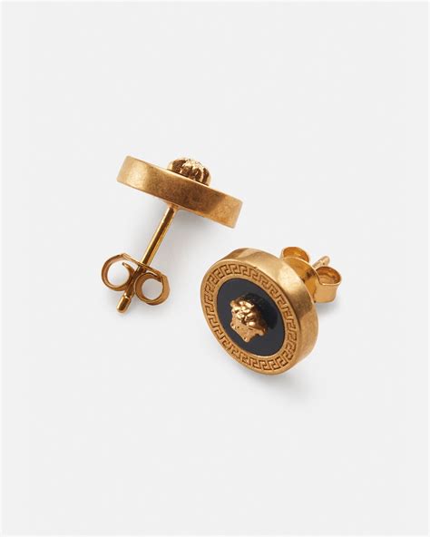 versace voyage earrings|Versace enamel earrings.